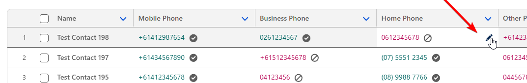 Edit Phone Number Icon