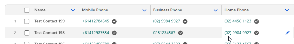 Phone Number Update Success