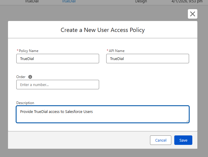 Create User Access Policies
